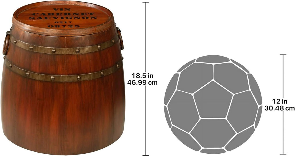 19 Inch Wine Barrel Side Table B5707