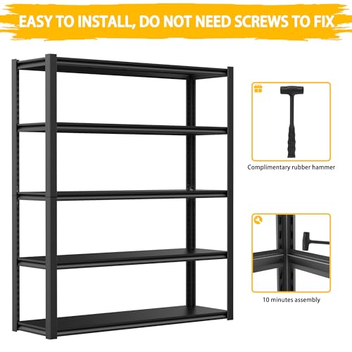 Heavy Duty 5-Tier Metal Standing Shelf Units K61432
