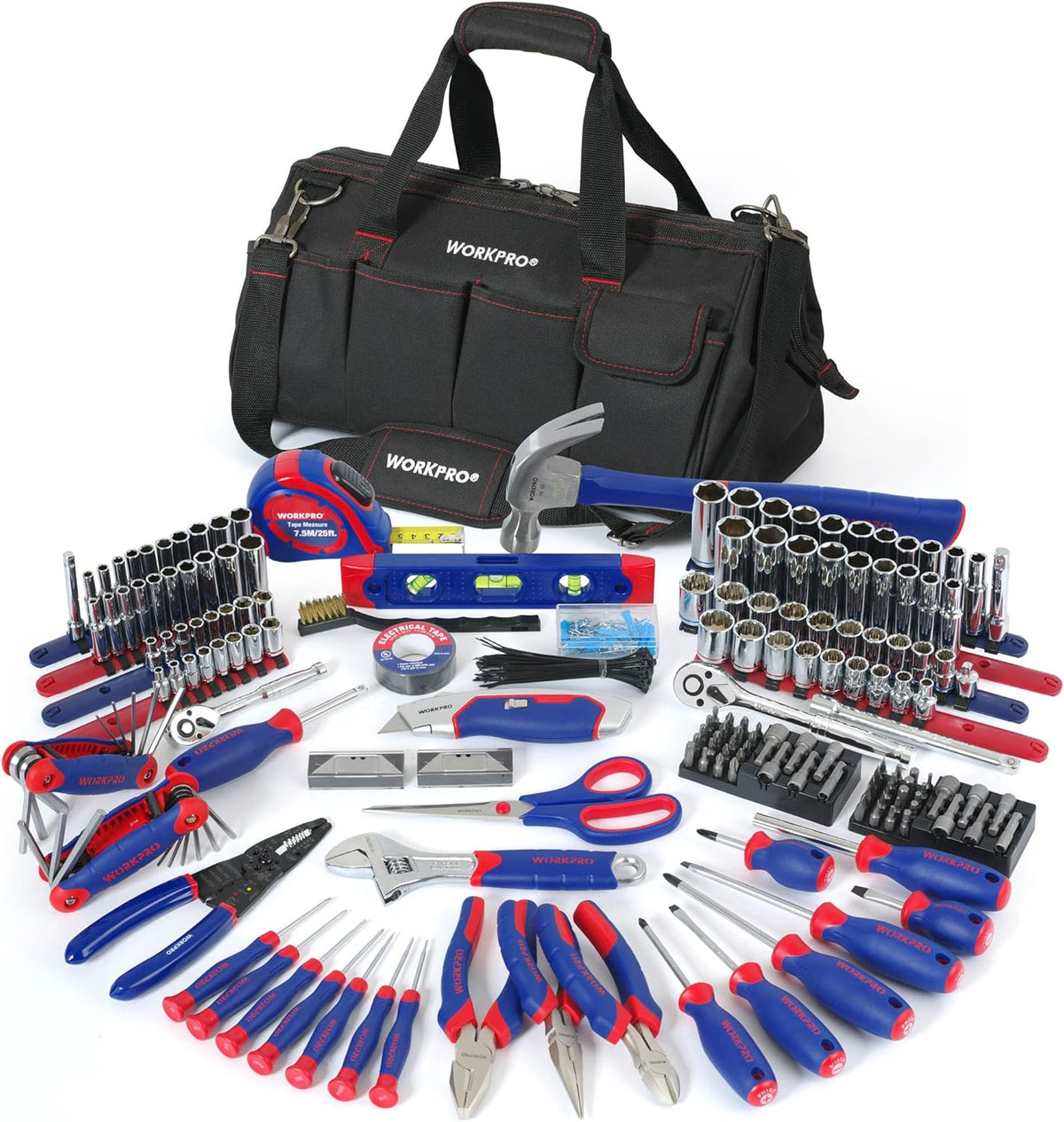 322-Piece Hand Tool Kit with Carrying Bag Q1825