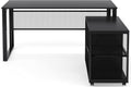 L-Shaped Computer Desk with File Cabinet U139