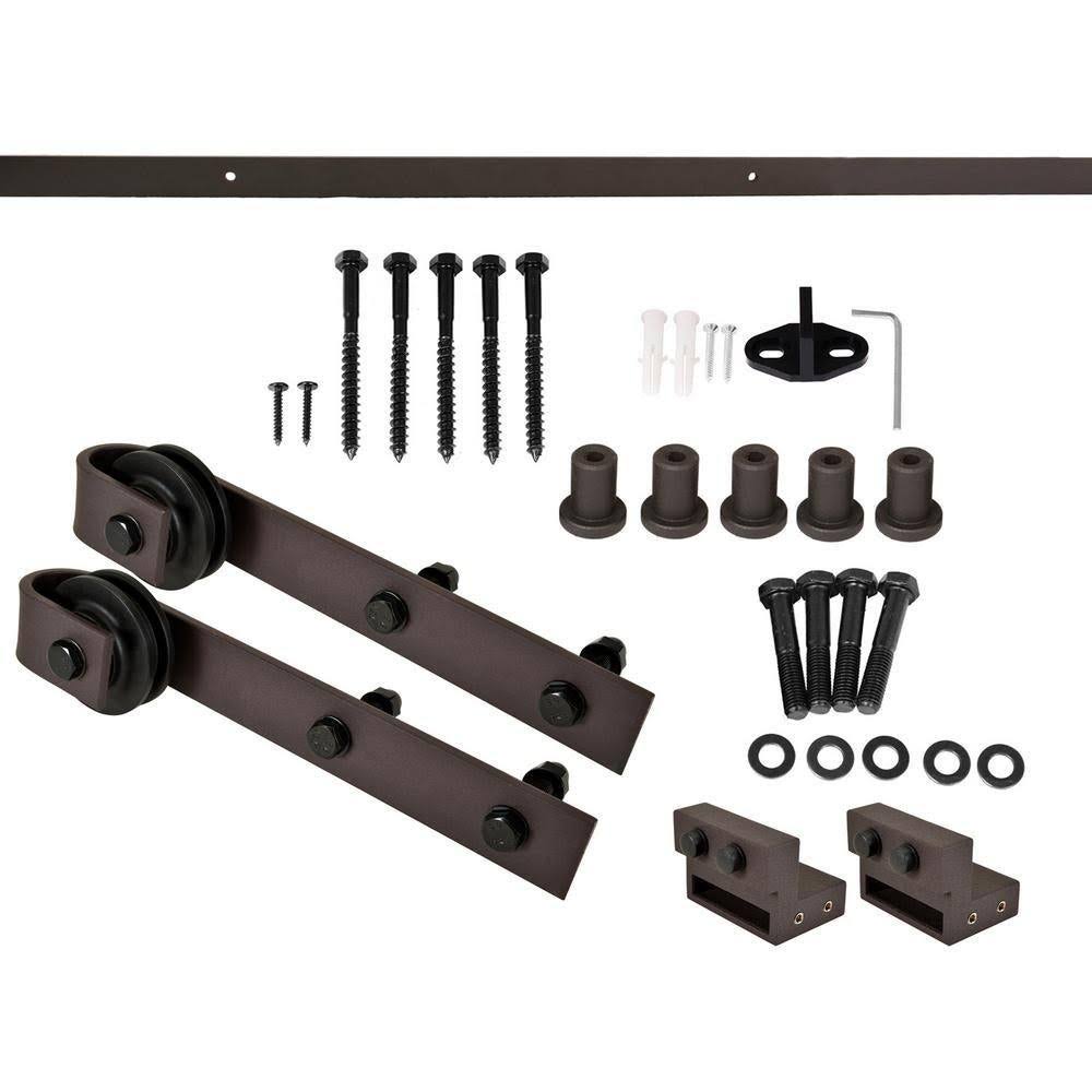 Sage Green Double Barn Door with Hardware Kit X372