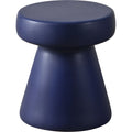 Ceramic Mushroom Outdoor Side Table 16" Navy Blue I902