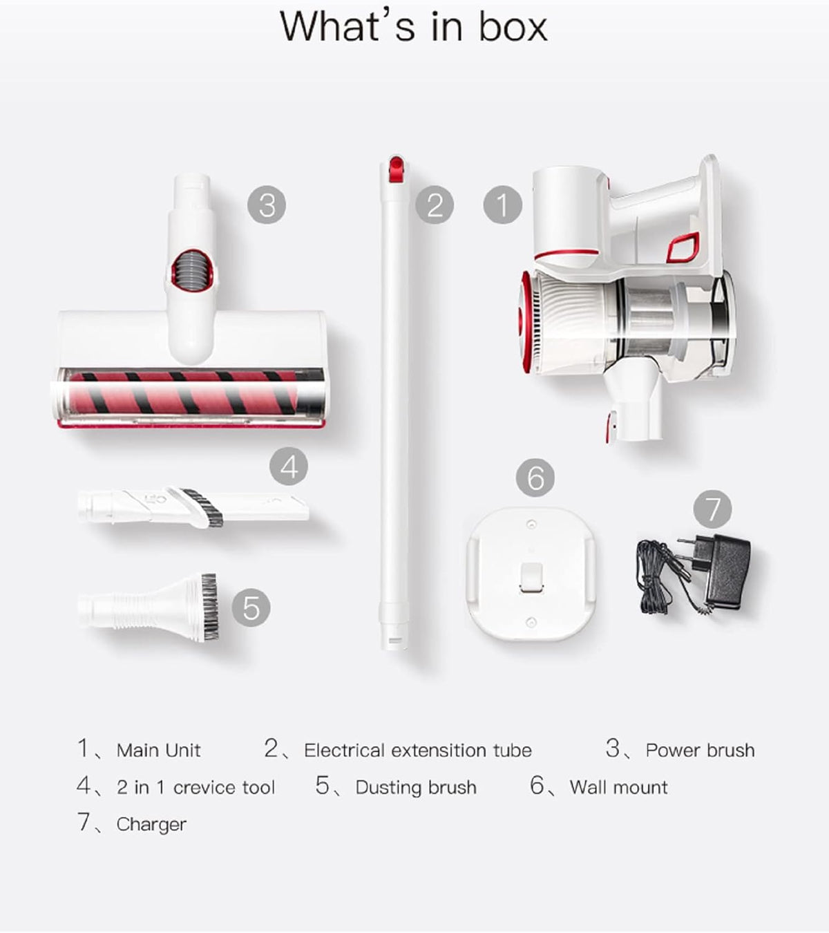 Cordless Stick Vacuum Cleaner 250W 20 KPA Handheld Stick Vacuum K19861
