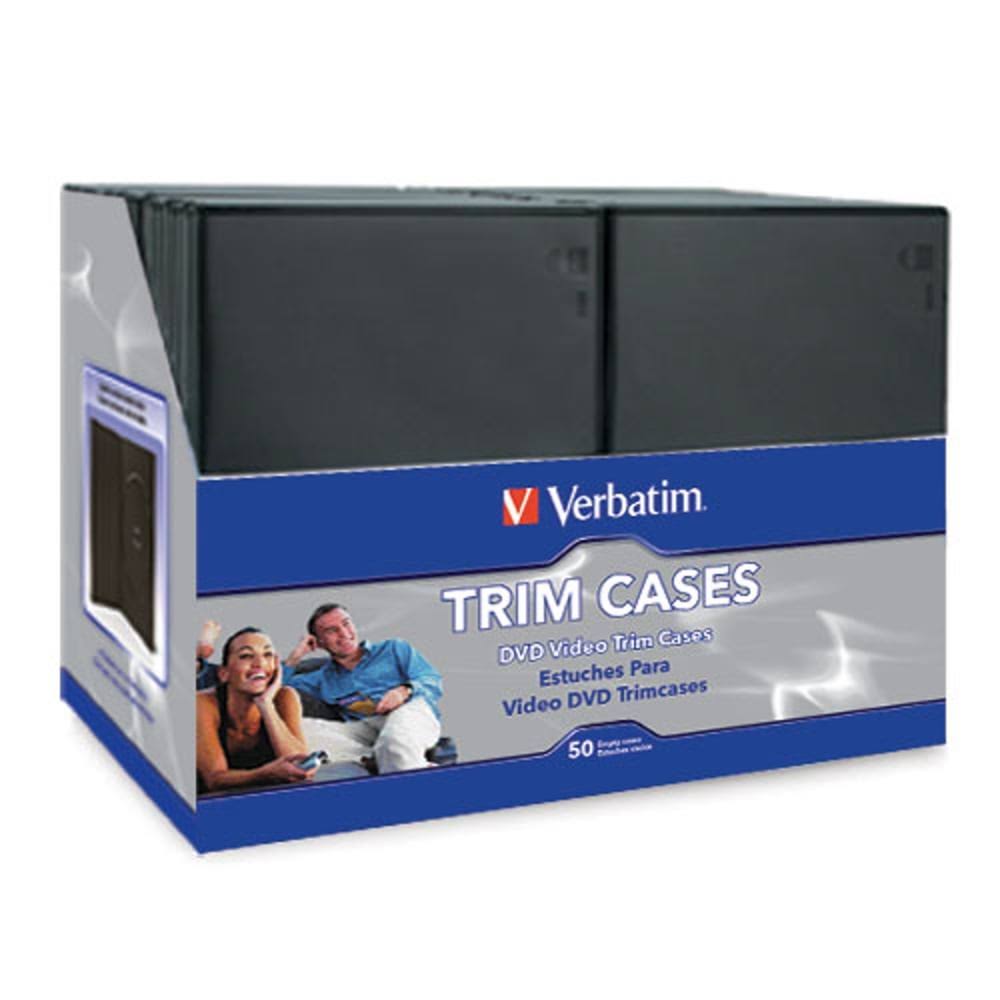 Black Case of 100 CD-DVD Video Trimcases H4008