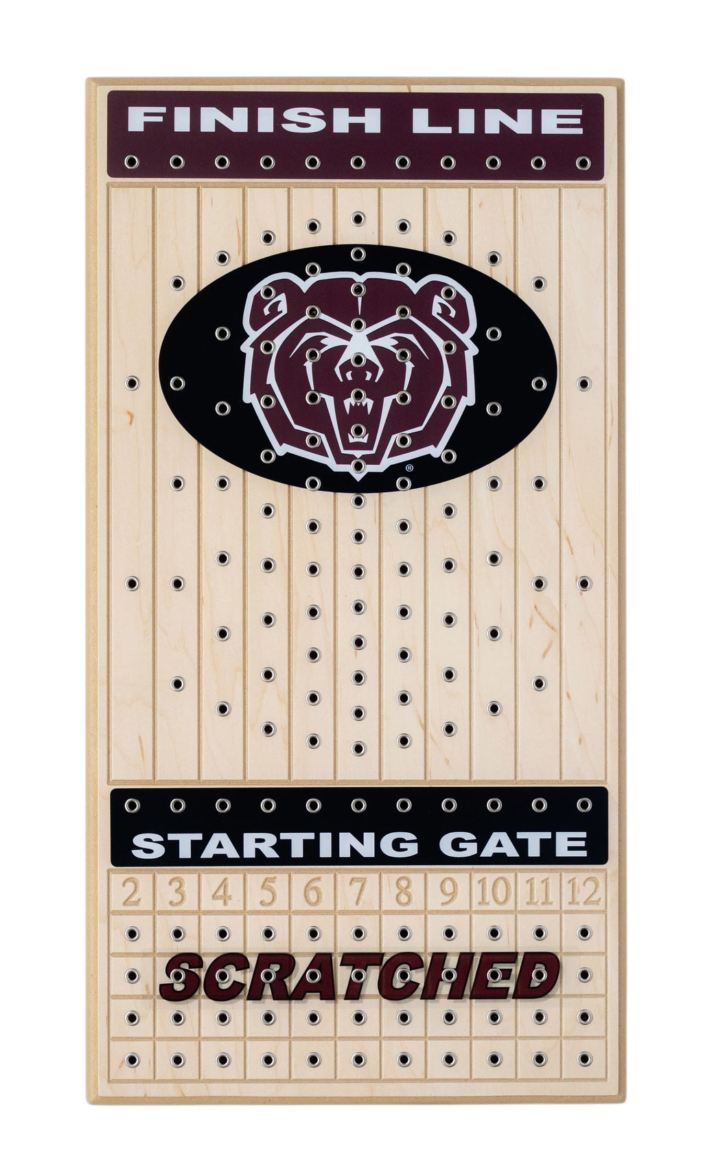 Handcrafted Maple Horseracing Party Board Game X4421