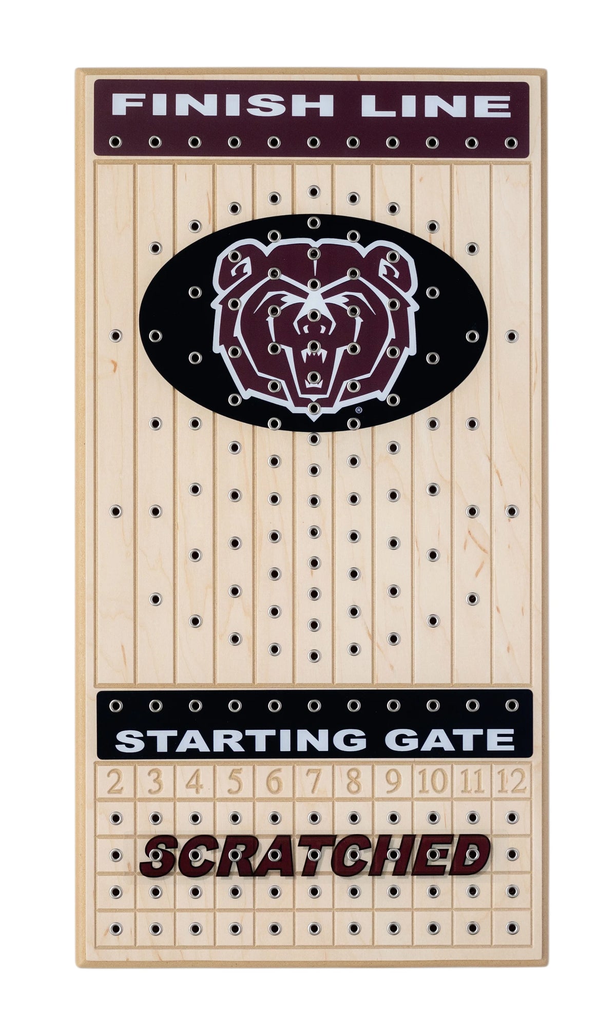 Handcrafted Maple Horseracing Party Board Game X4421