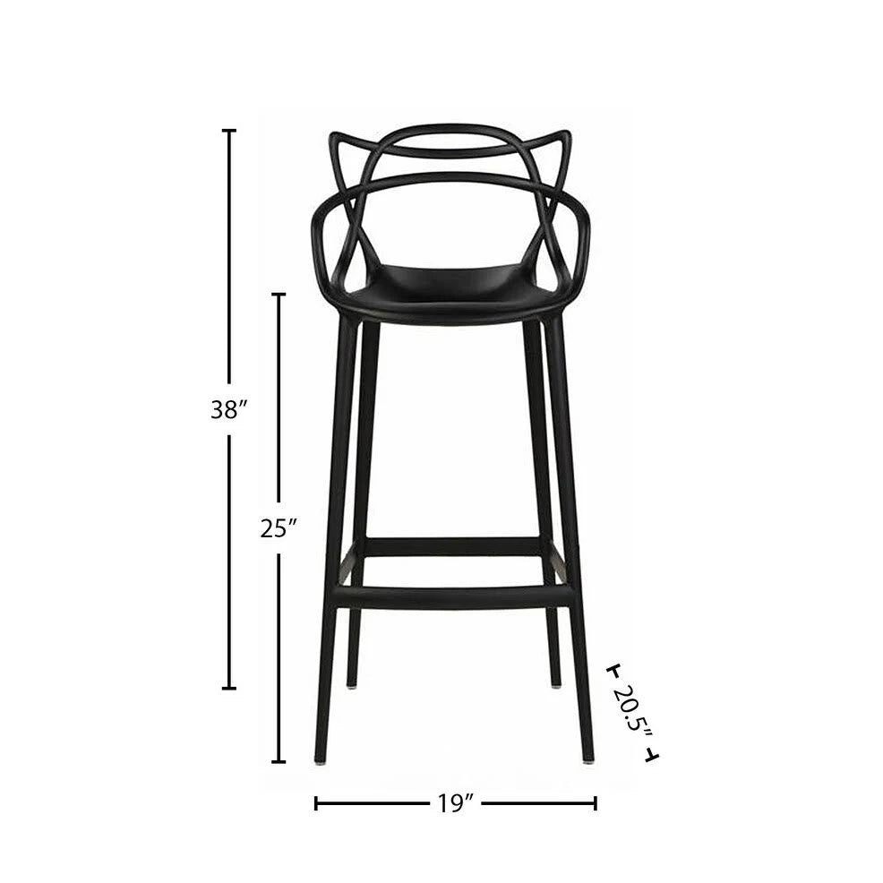 White Molded Counter Stool U4086