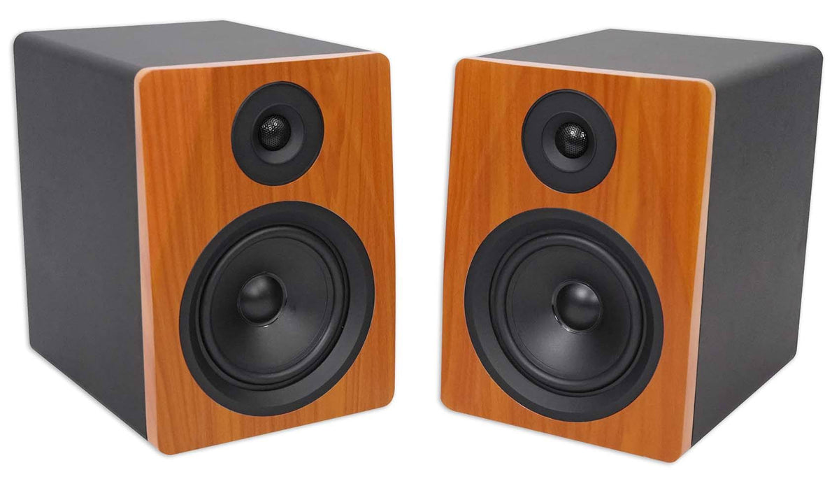 White 5.25 inch 2-Way Powered Studio Monitor Speakers Pair C1406