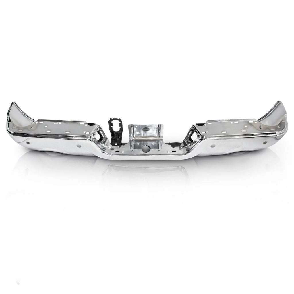 Chrome Rear Bumper Black Step with Dual Exhaust & Rear Parking Assist Sensor Q51475