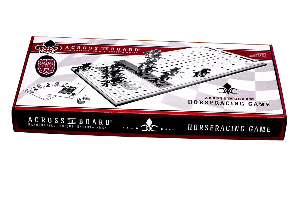 Handcrafted Maple Horseracing Party Board Game X4421