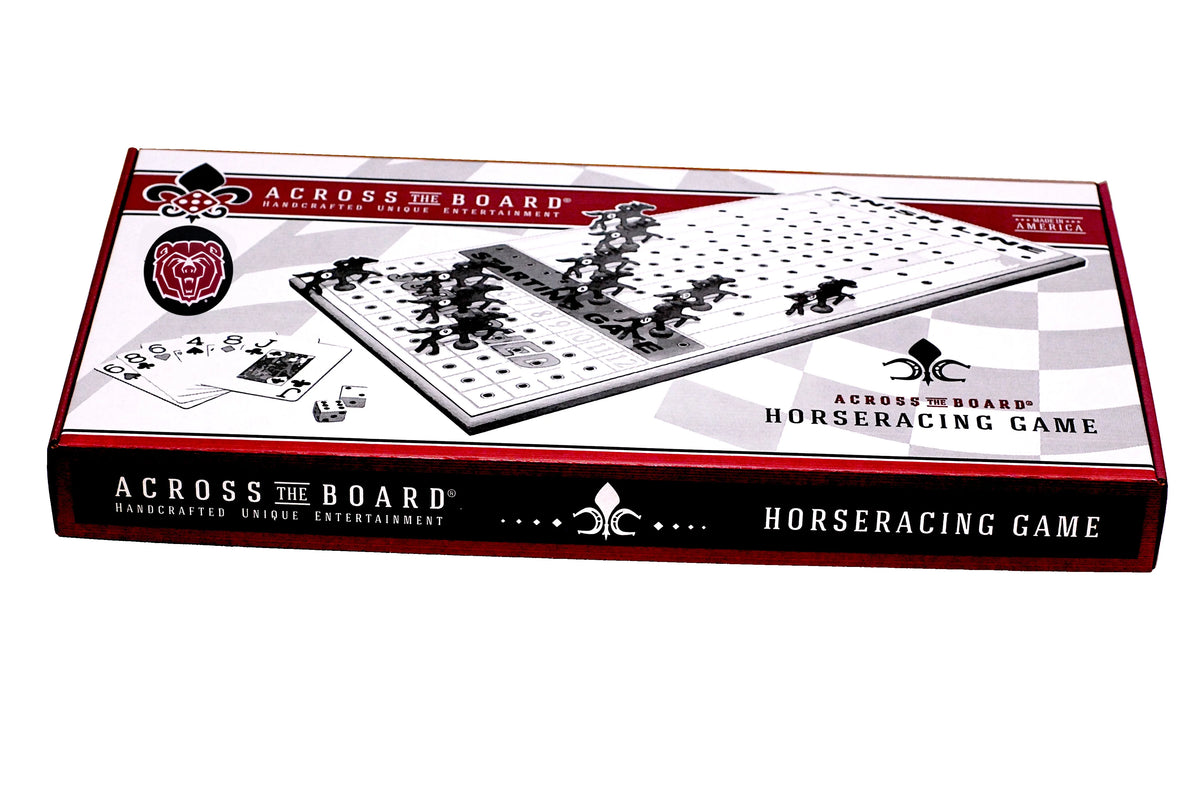 Handcrafted Maple Horseracing Party Board Game X4421