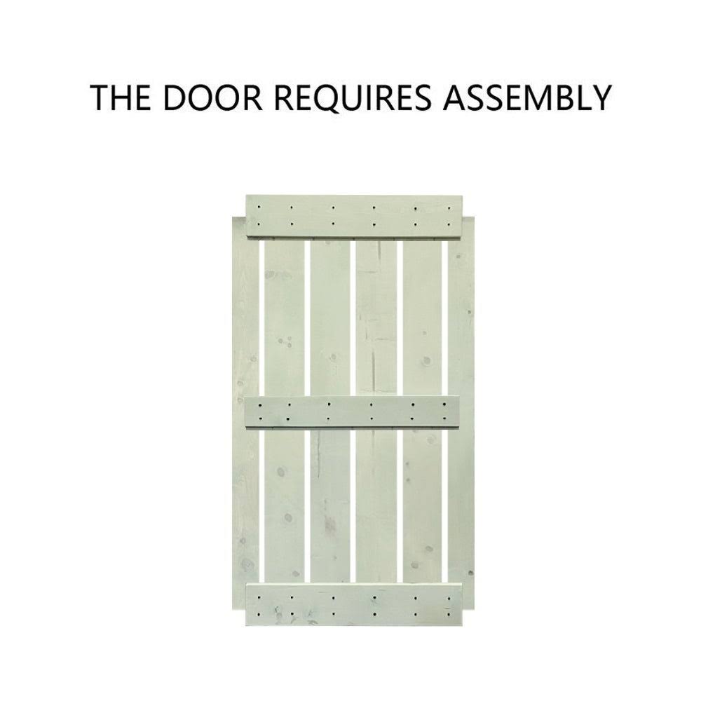 Sage Green Double Barn Door with Hardware Kit X372