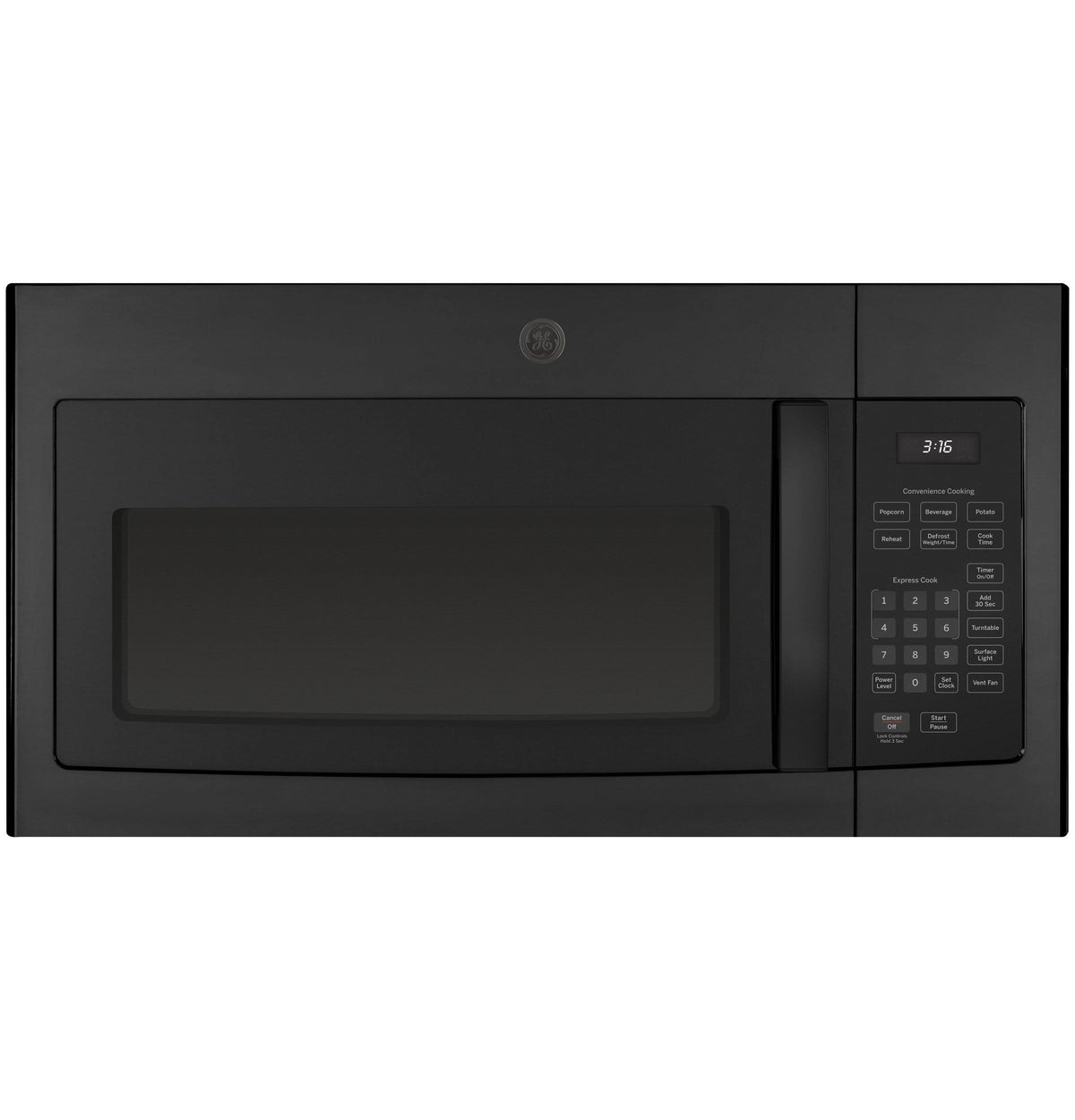 1000W Built-In Microwave Hood Combo 1.6 cu ft Black N333