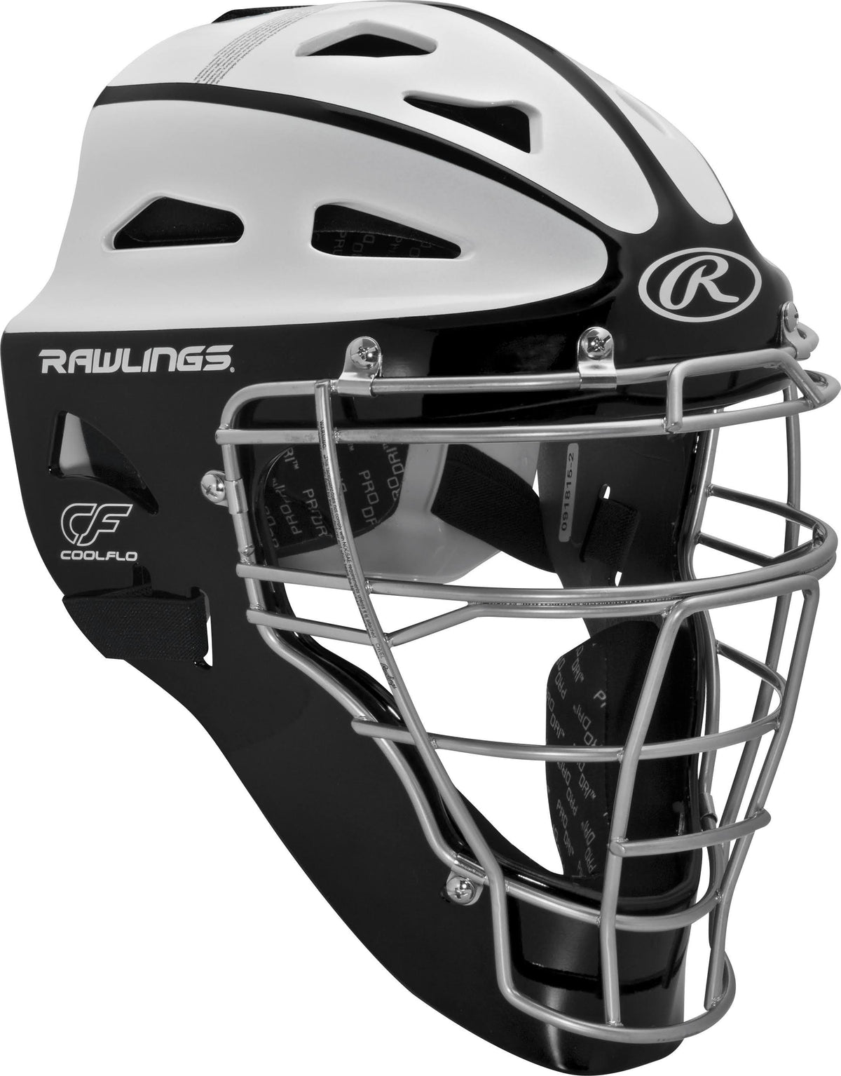 Black/White Adult Softball Catcher Helmet F84169