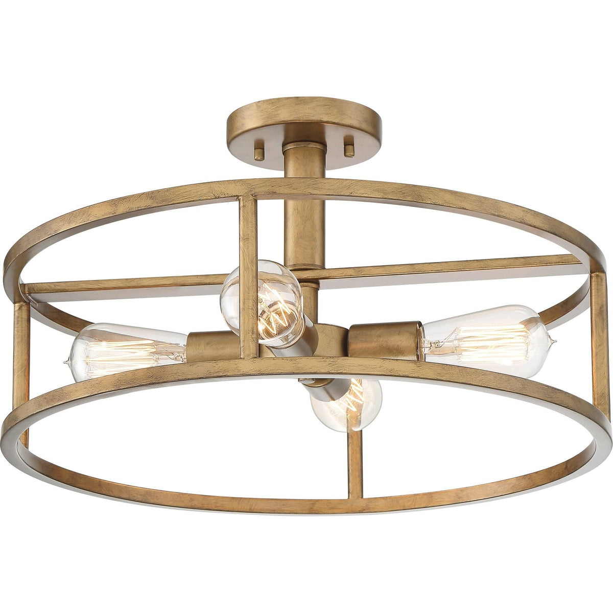 Brass 4-Light Semi-Flush Mount V266051
