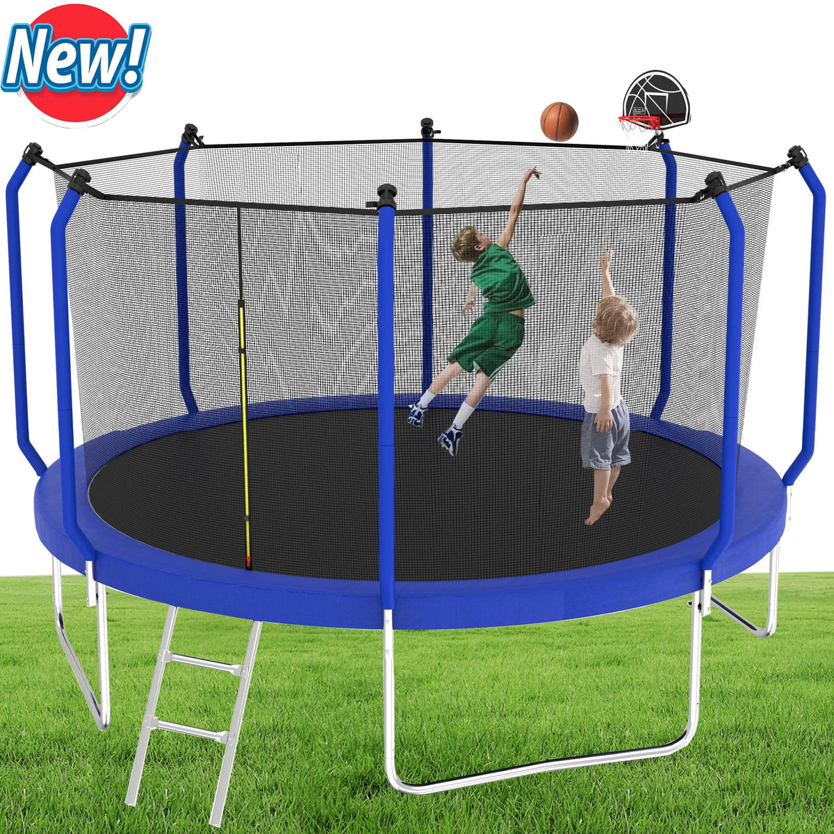 12FT Round Trampoline with Enclosure Net O986171