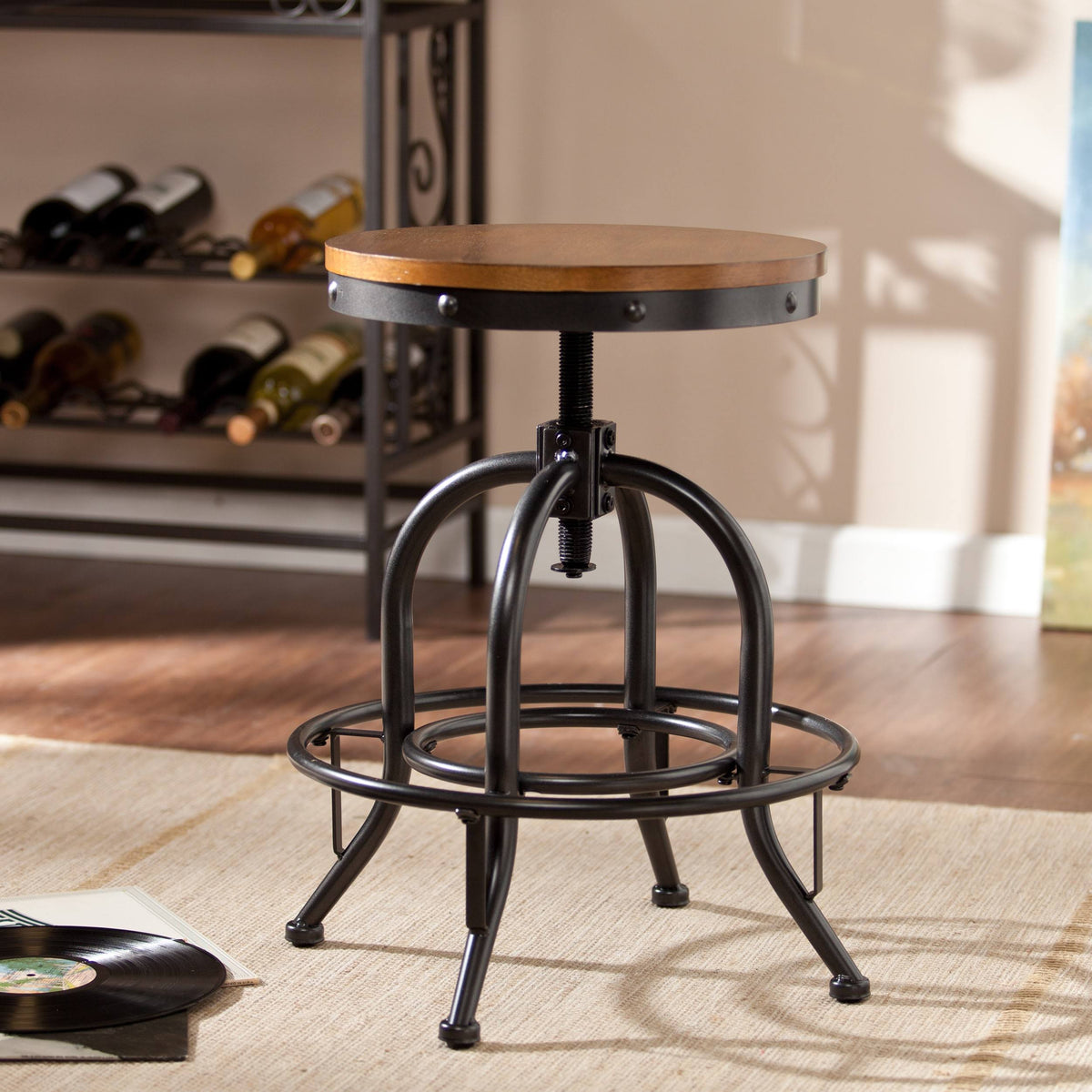 Adjustable Industrial-style Stool L8260