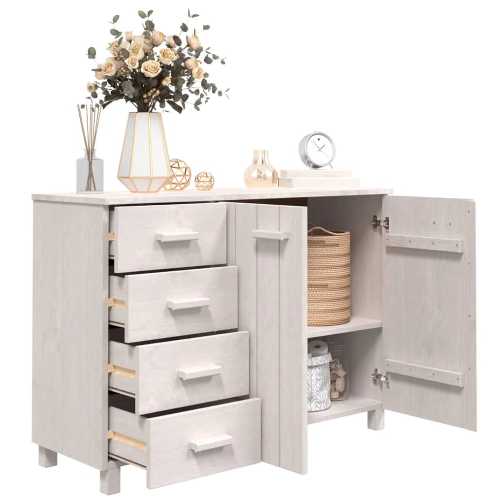 White Solid Wood Pine Sideboard T121690