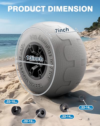 13" Flat-Free Beach Wheels 2 Pack F8758