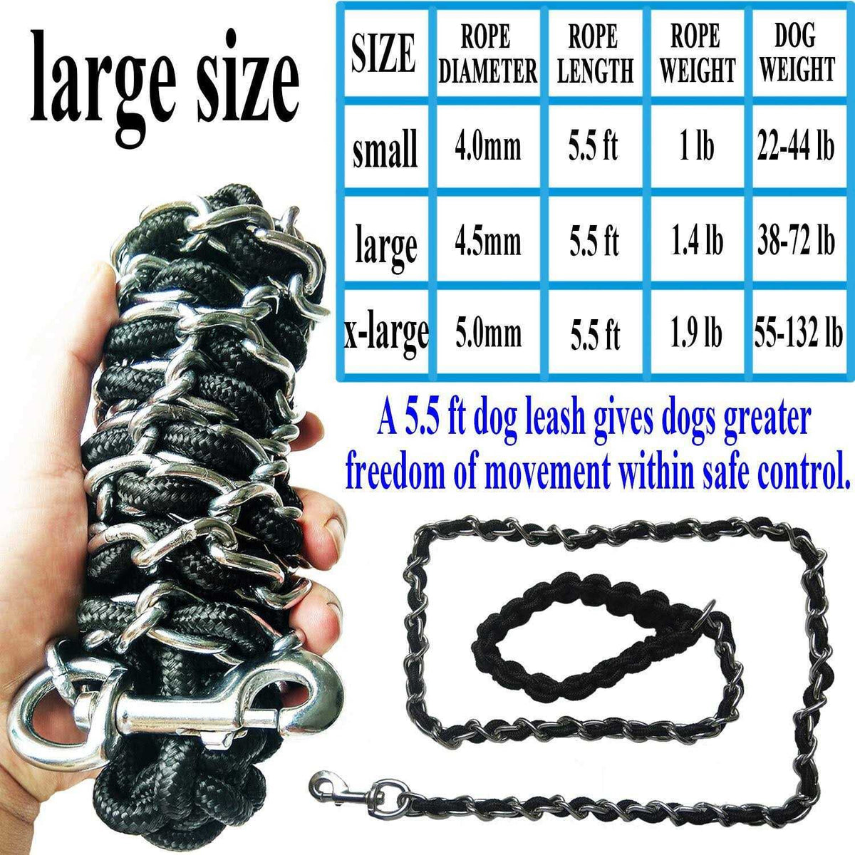 Metal Dog Leash with Collar I221120