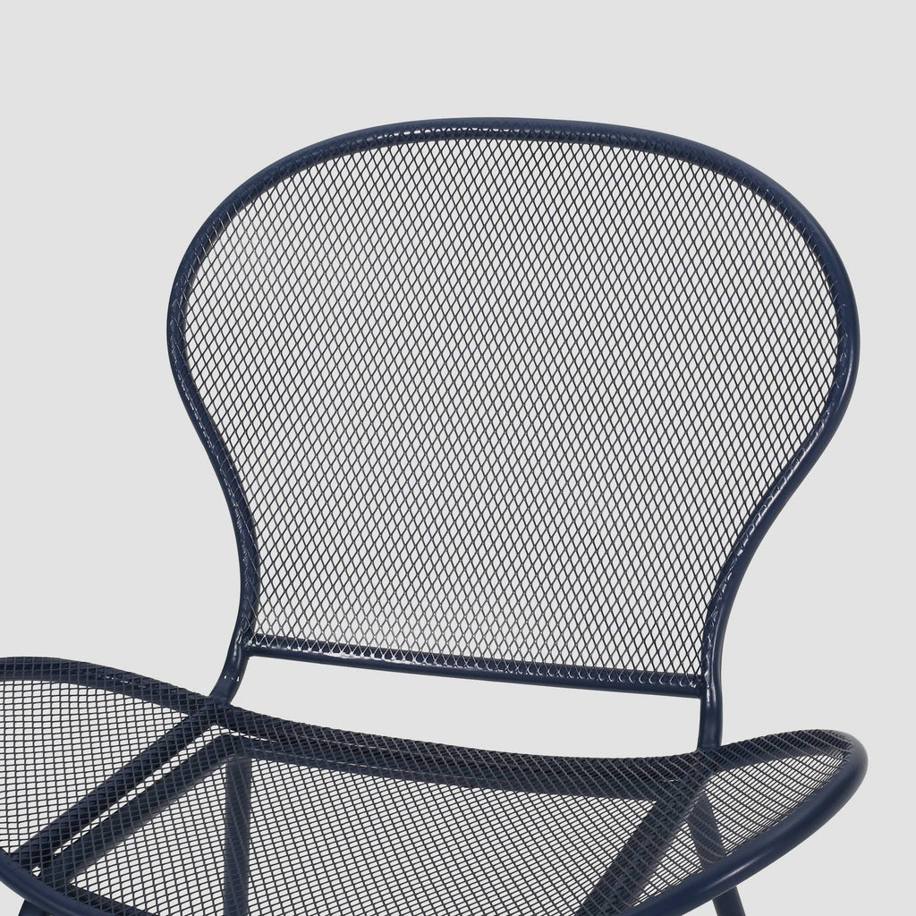3PC Iron Chat Set Matte Navy Blue Y971