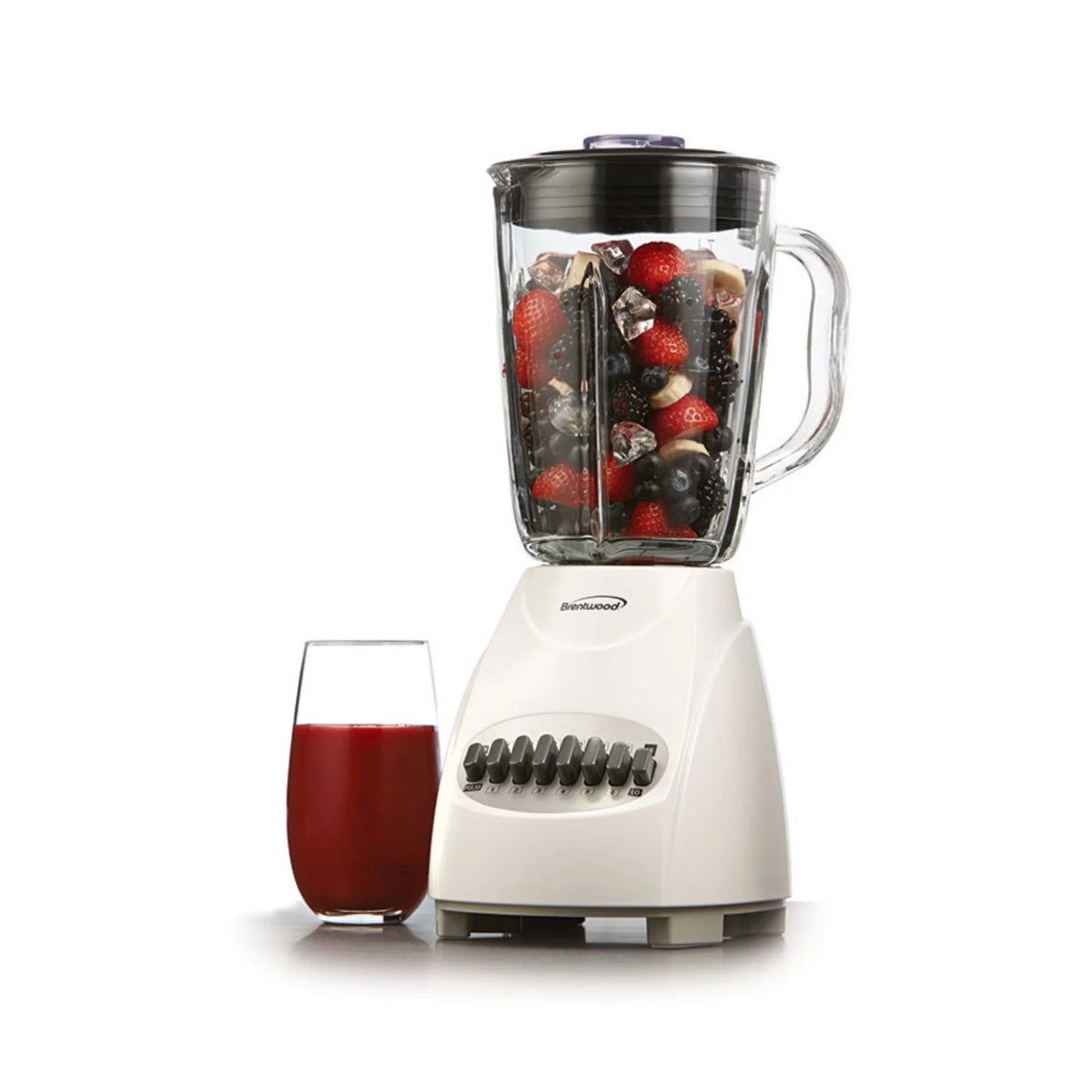 12-Speed Pulse Blender with Glass Jar, White M4318