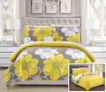 Yellow Queen 3-Piece Abstract Quilt Set J643