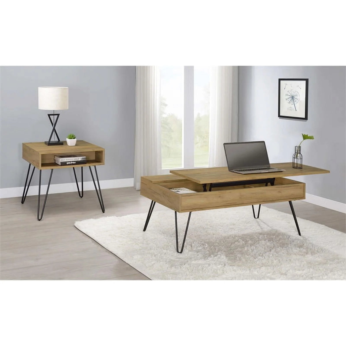 Wood Lift Top Storage Coffee Table B1519