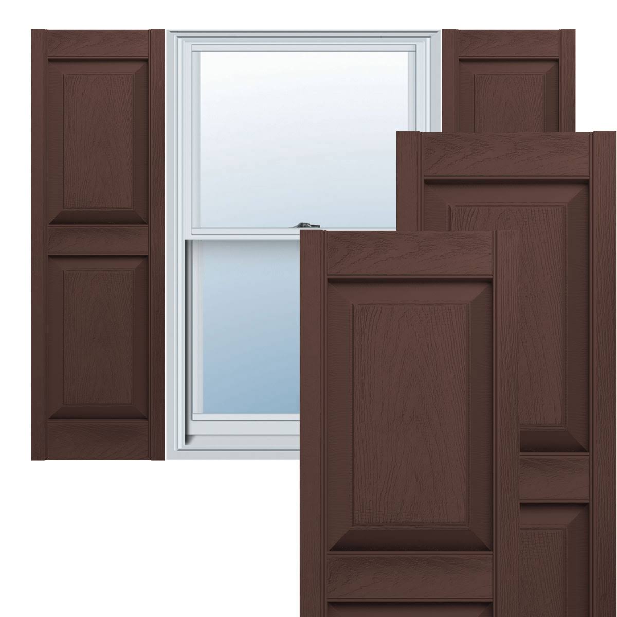 12 inch x 80 inch Vinyl Double Panel Shutters X520