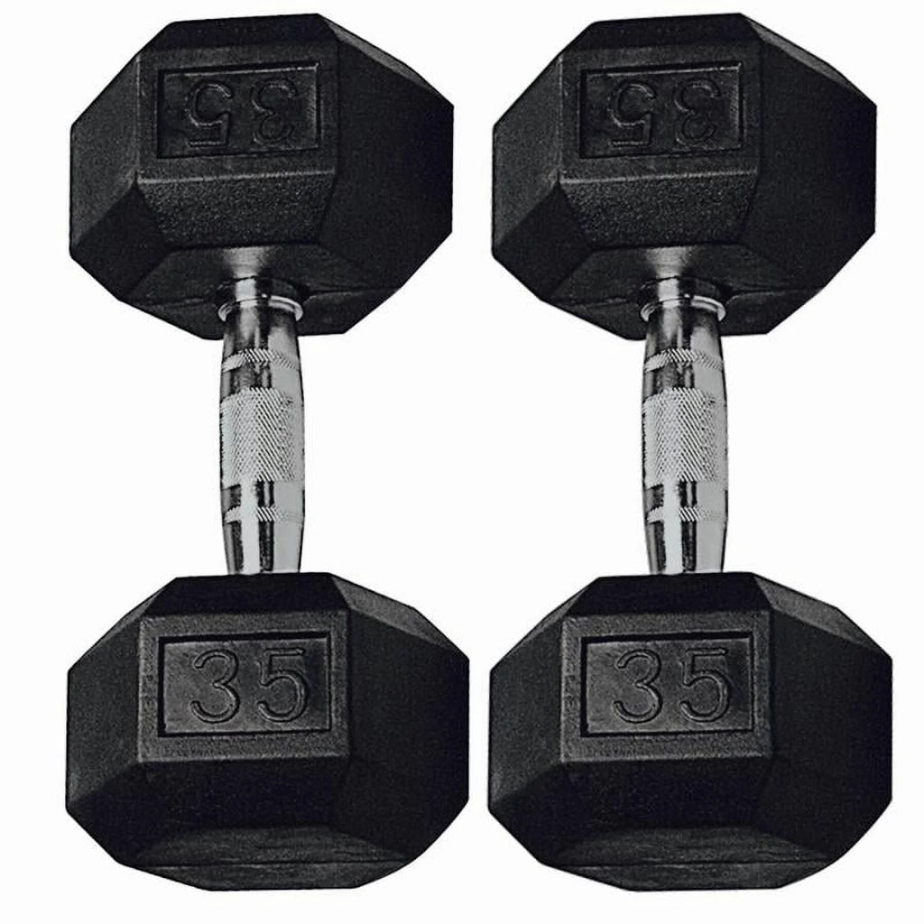 25lb Rubber Hex Dumbbell Pair A23952