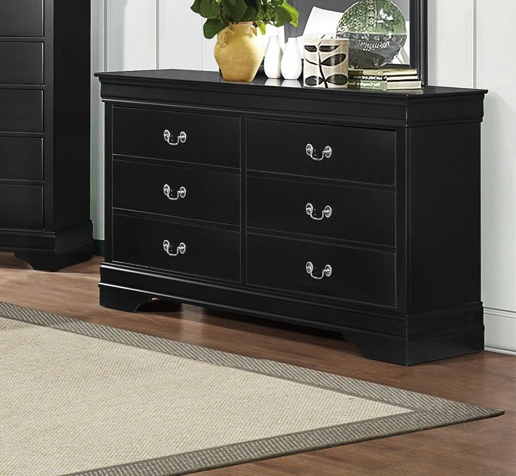 Black 6 Drawer Dresser A404346