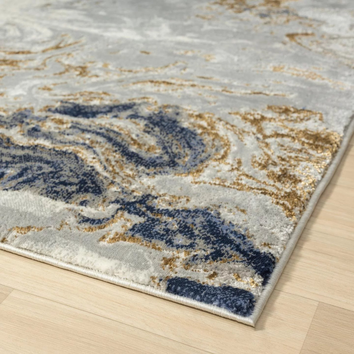 Blue Abstract 8x10 Area Rug Y4579