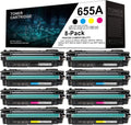8 Pack Toner Cartridge Replacement for HP Color Enterprise M652n M652dn M653dn M653x M653dh MFP M681dh M681f Flow MFP M681f M681z M682z F630866