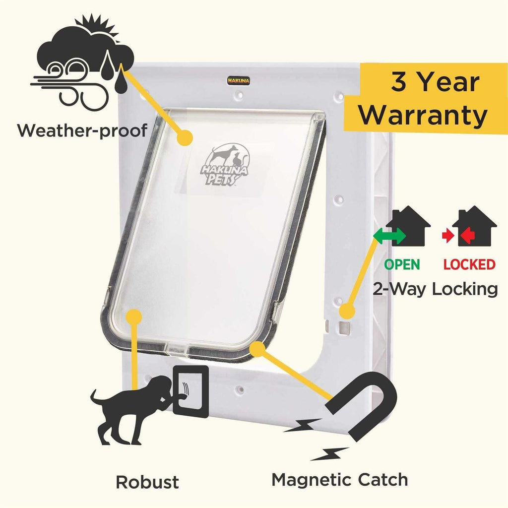 White Super Tough Pet Door D5705