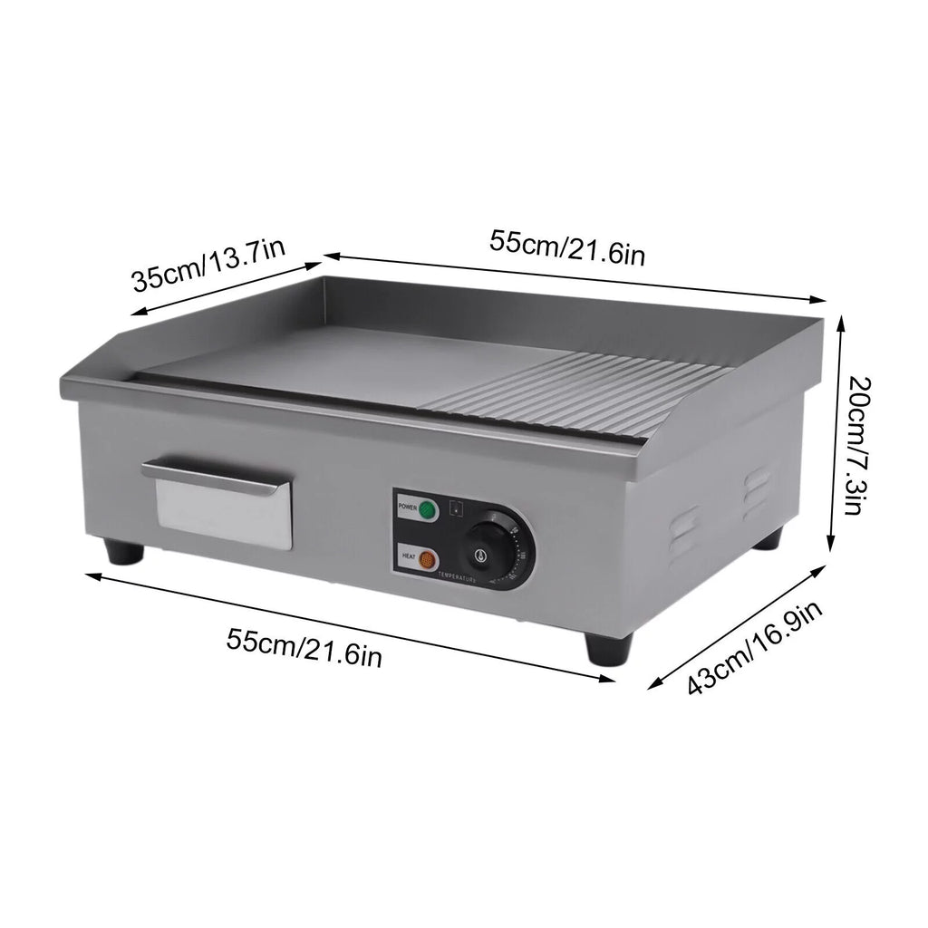 1600W 22" Electric Griddle Flat Top Grill B8562