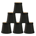 3.5 Silk Bell Candelabra Shade Set of 6 Black Gold P7190