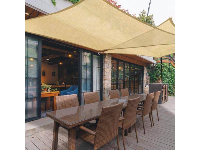 20 x 16 Sun Shade Sail Rectangle UV Blocking Canopy 2pcs Z84139