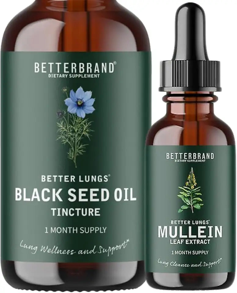 Mullein Leaf Extract and Black Seed Oil Tincture Bundle W519