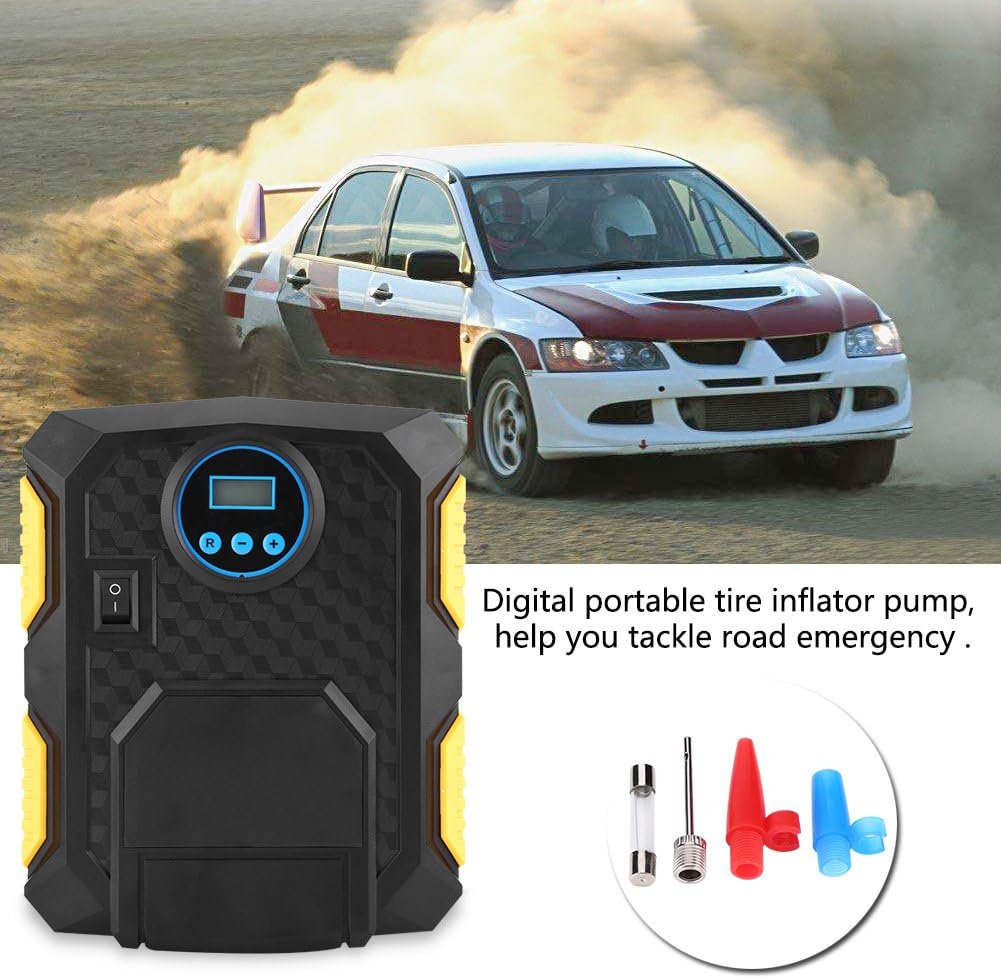 150PSI Portable Car Tire Inflator Pump with DC12V Adaptor, Pack of 2 K59674
