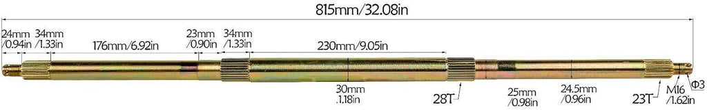 815mm Rear Axle Shaft Kit with 7.5" Brake Disc R10895