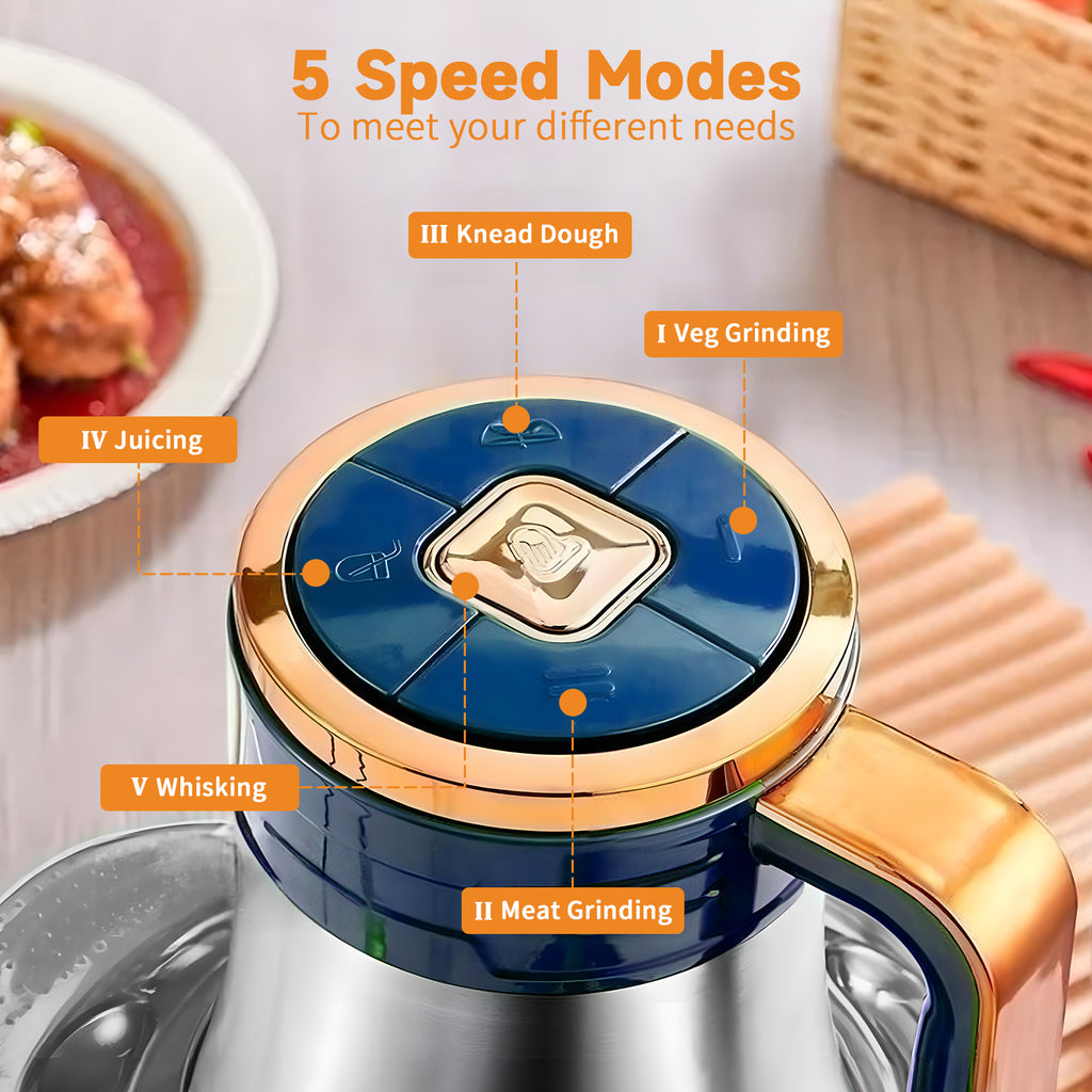 2 Bowls Electric Food Chopper with Meat Grinder B664320
