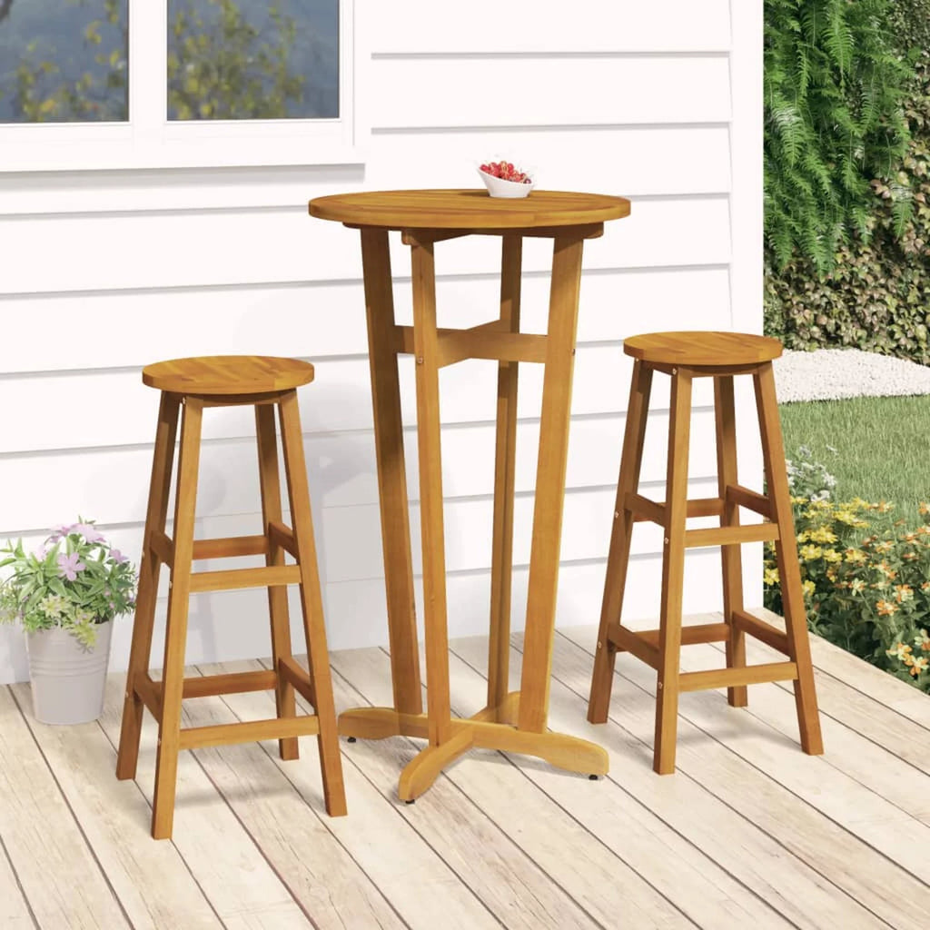 Acacia Wood Round Bar Table 23.6 x 41.3 Inches H991952