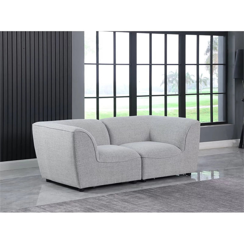 Grey Linen Textured Modular Sofa T33742