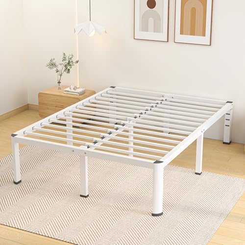 14 Inch Full Metal Platform Bed Frame with Steel Slats J47360