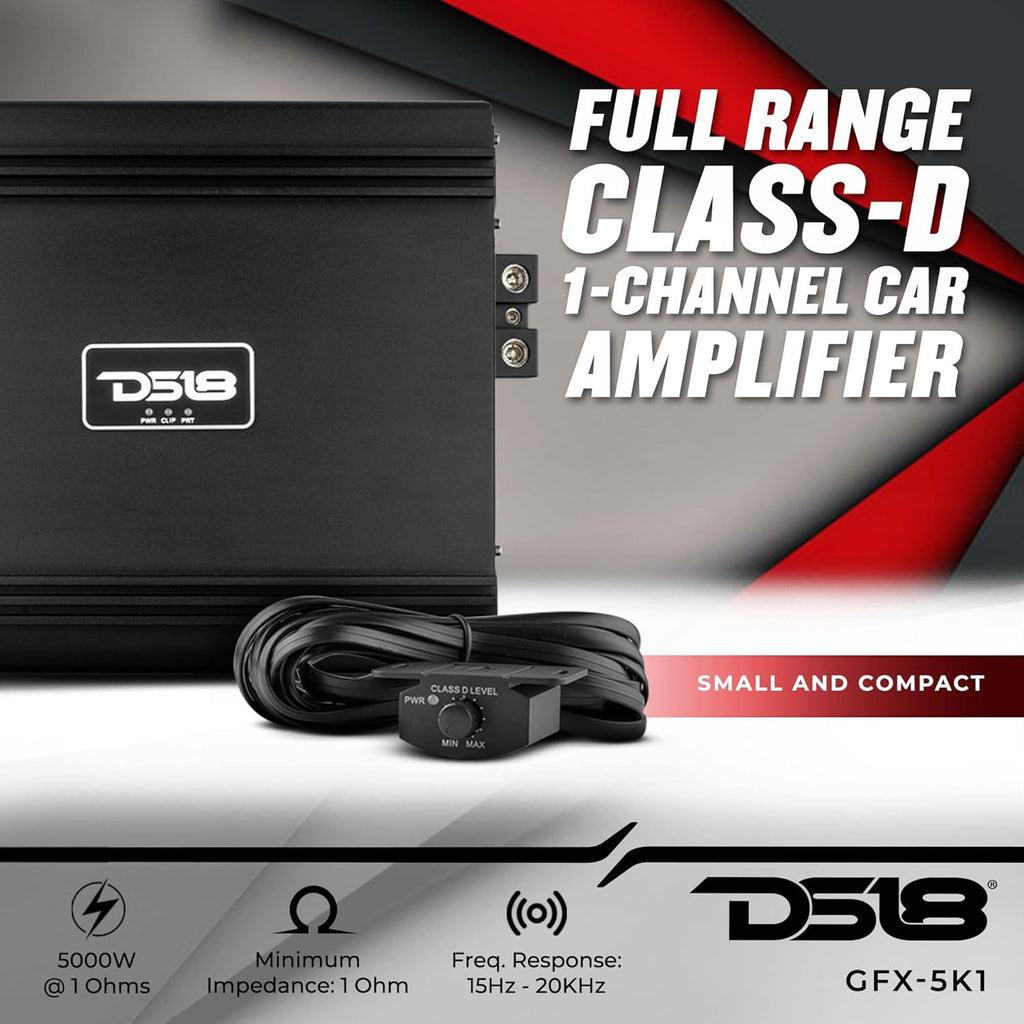 5000 Watts RMS 1-Channel Monoblock Car Audio Amplifier V2799