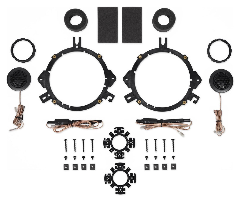 2 Pairs 6.5x22 Car Audio Component Speakers with Tweeters O423462