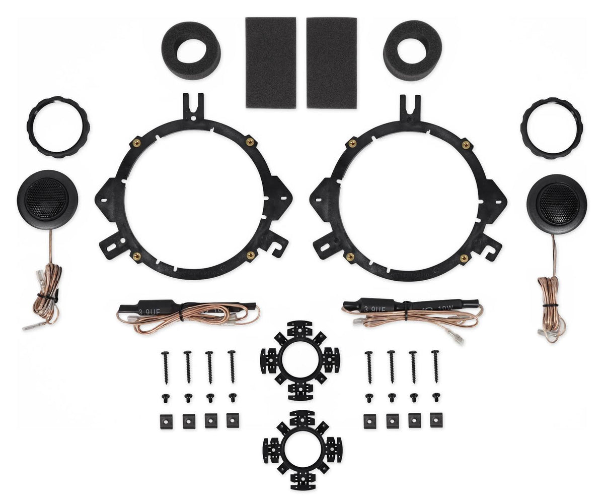 2 Pairs 6.5x22 Car Audio Component Speakers with Tweeters O423462