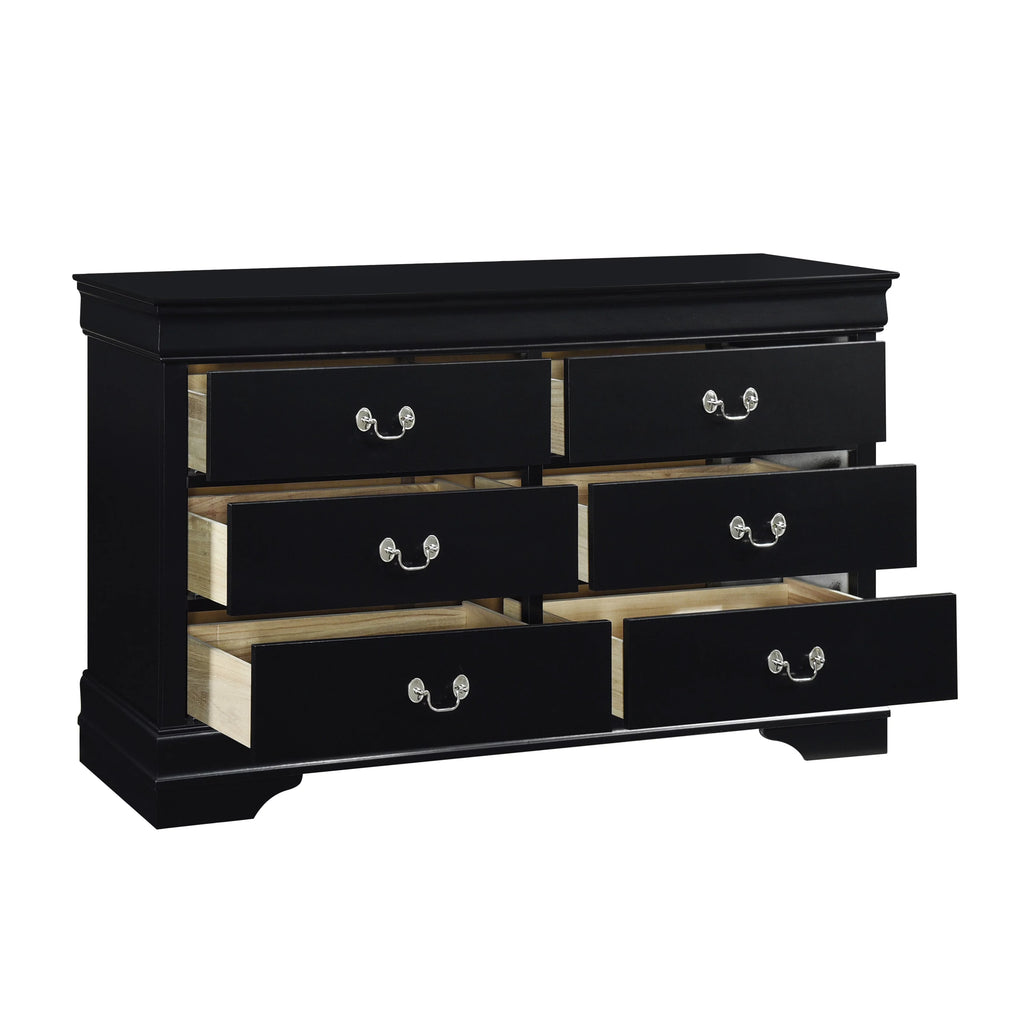 Black 6 Drawer Dresser A404346