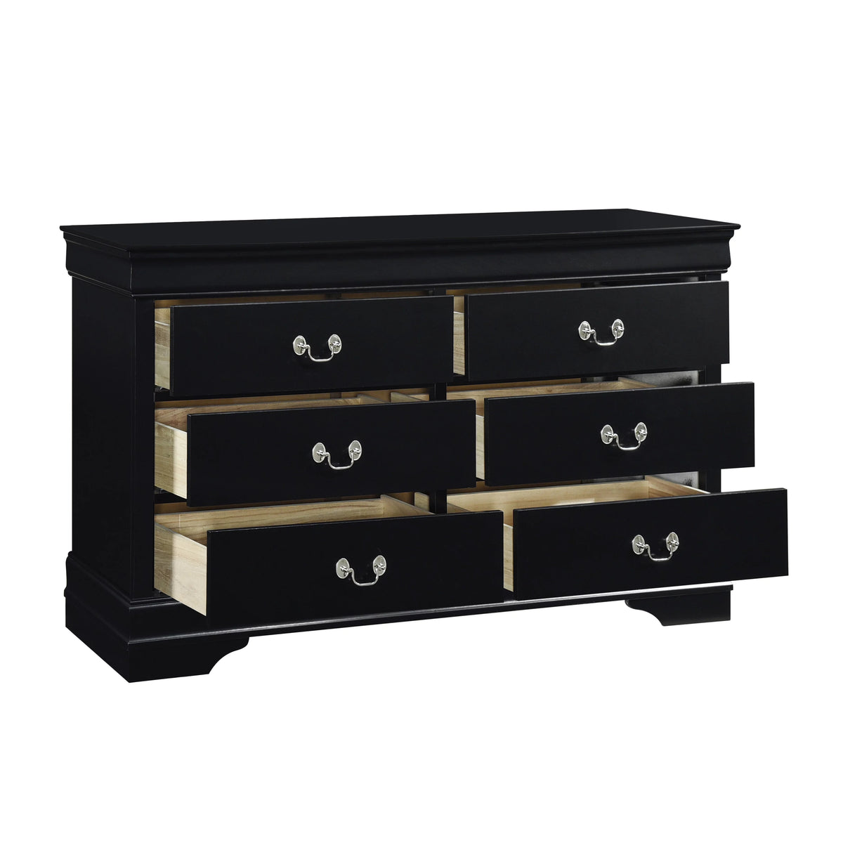 Black 6 Drawer Dresser A404346