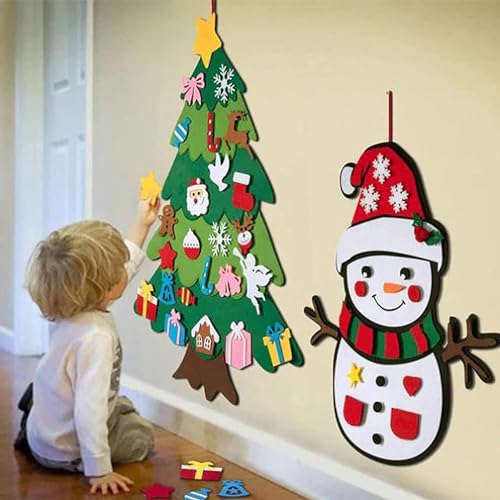 Felt Christmas Tree Set with Lights W820